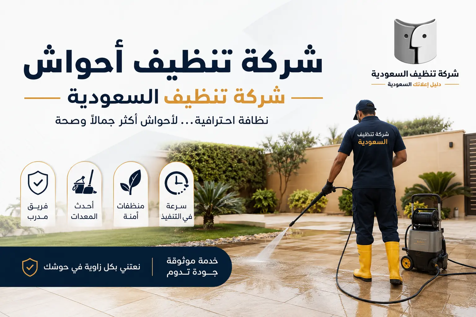 شركة تنظيف أحواش تعيد للمساحات الخارجية نظافتها ومظهرها الأنيق